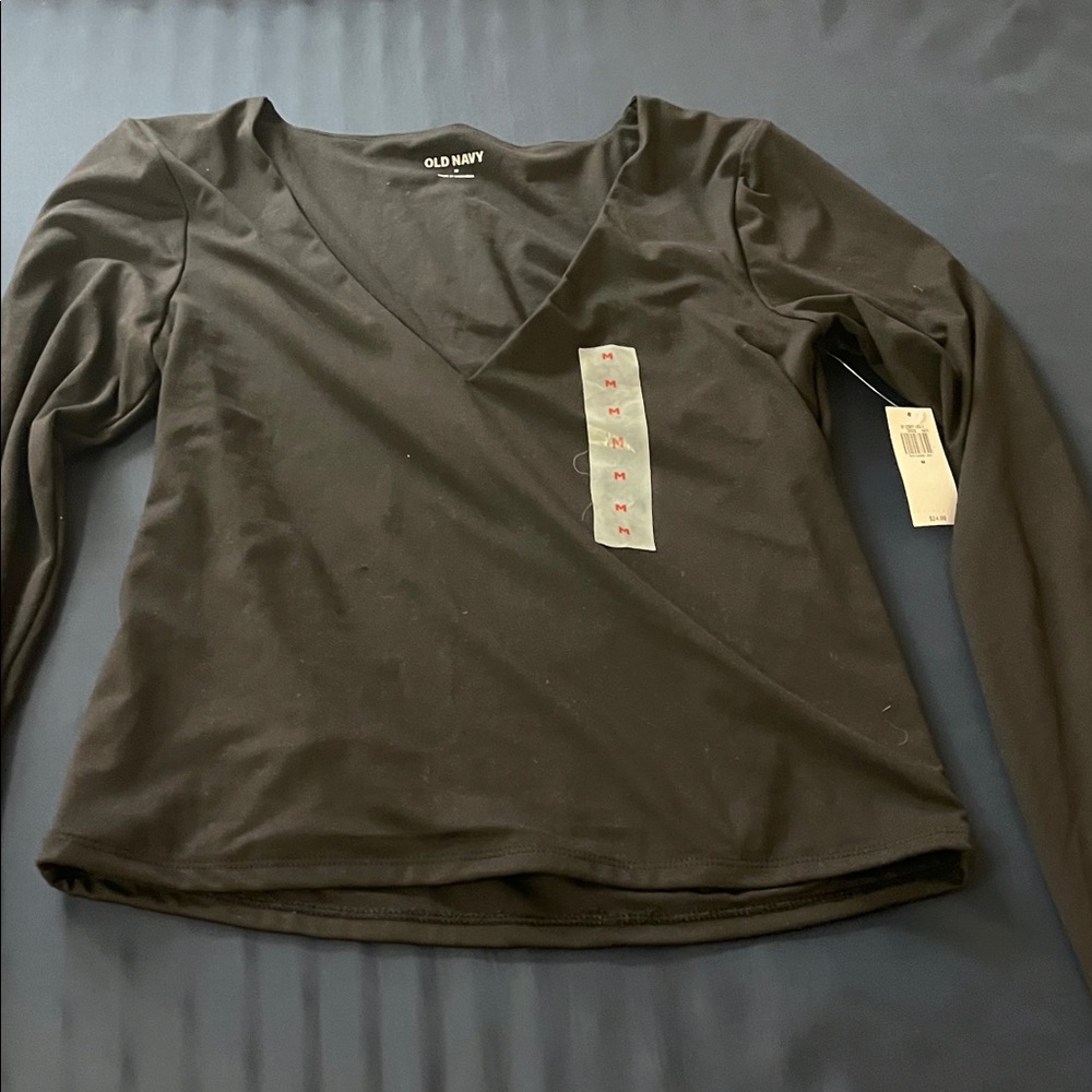 Old Navy Women's Black Long Sleeve Blouse
